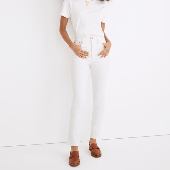 Madewell The Petite High-Rise Perfect Vintage Jean in Tile White NE027 - Picture 2 of 5